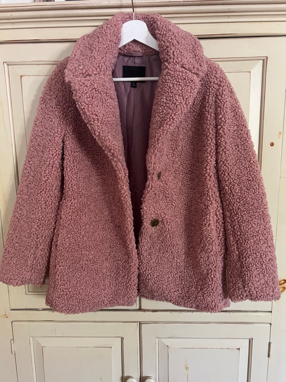 Banana Republic Dusty Pink Teddy Coat